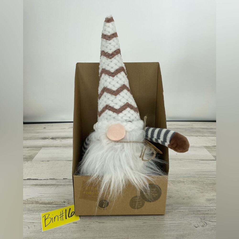 White and Brown Gnome Plush Decor brand new